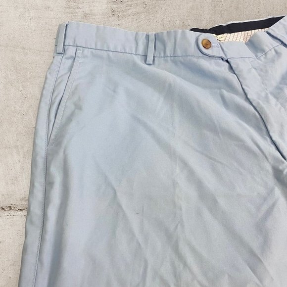 Peter Millar Shorts Mens Size 40 Chino Light Blue Golf Sport Flat Front Crown - Picture 2 of 9